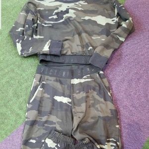 Victoria secret sport fleece camo set new